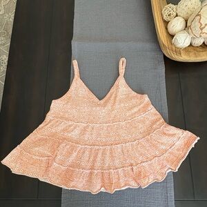 American Eagle Outfitters Orange Patterned Top